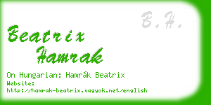 beatrix hamrak business card